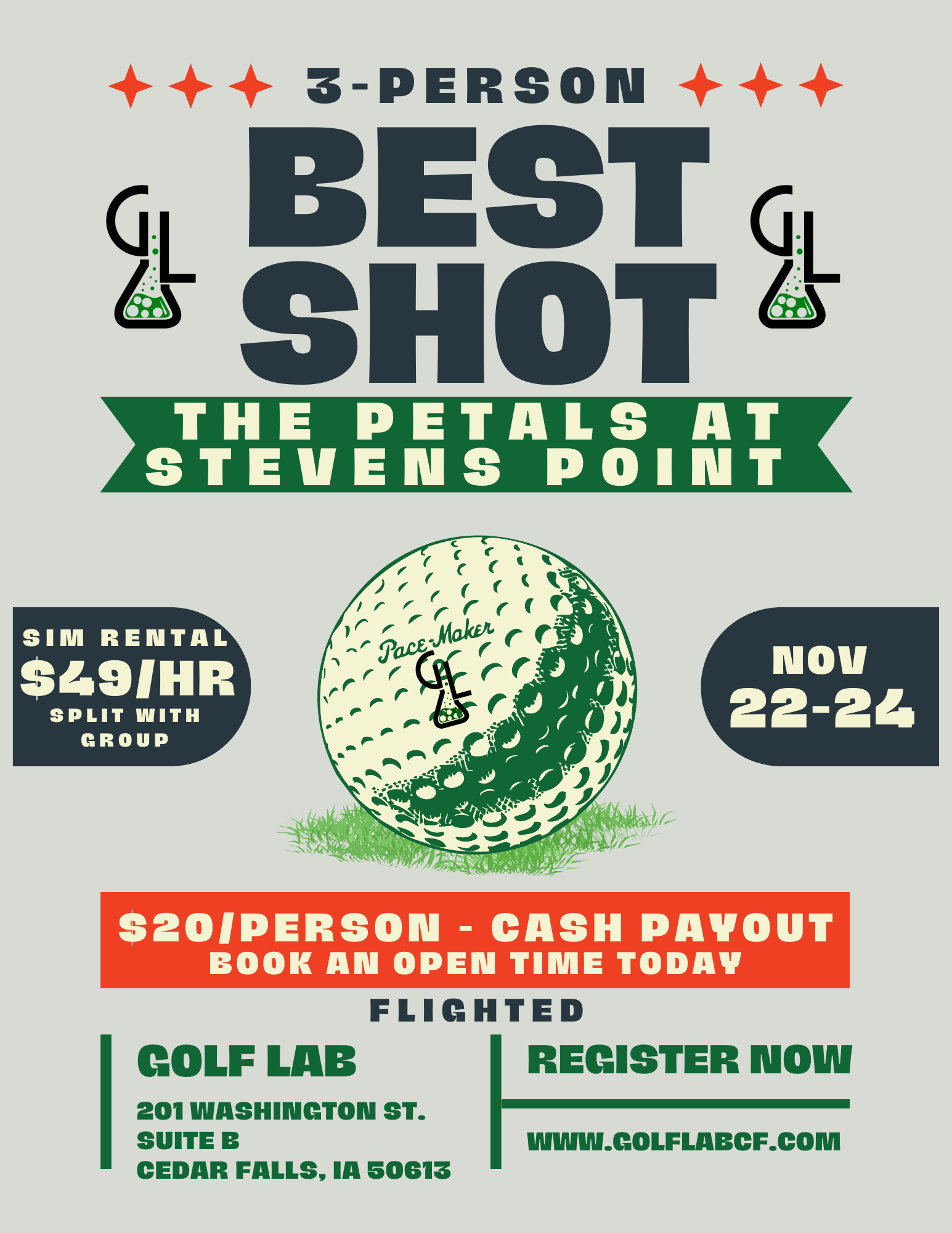 Green Orange Annual Golf Tournament Flyer 1080 x 1350 px